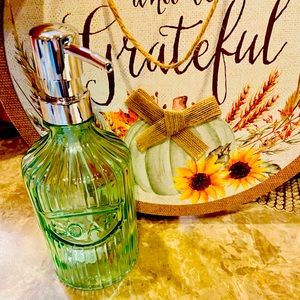 Farmhouse Green Mason Glass Soap/Lotion Dispenser